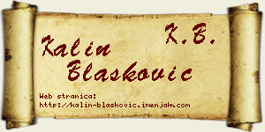 Kalin Blašković vizit kartica